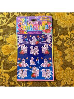 Vintage Lisa Frank Princess Pearls Scented Sticker Scentsations Sheet